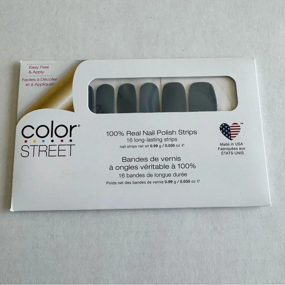 Color Street: Slate of Mind | Blue Gray Fall Winter Solid Crème Cool Muted - Picture 3 of 13